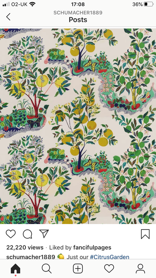 10 Holland street citrus garden life’s a picnic Schumacher fabric