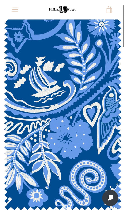 10 Holland Street midnight blue linen print Park Life