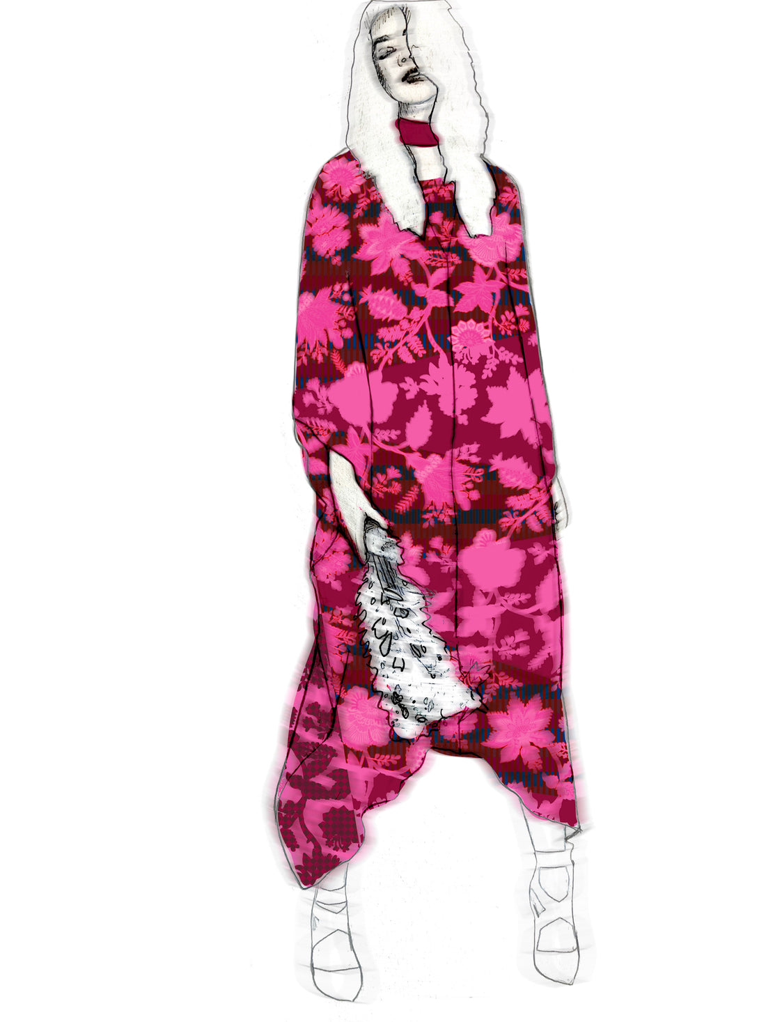 Billowy kaftan catching the breeze, its vibrant pattern echoing the spirit of summer and freedom.Holland Street