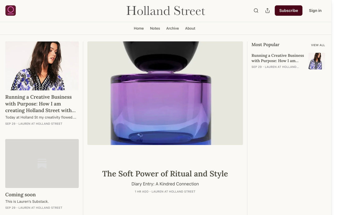 Holland Street Press, SUBSCRIBE TO MY SUBSTACK