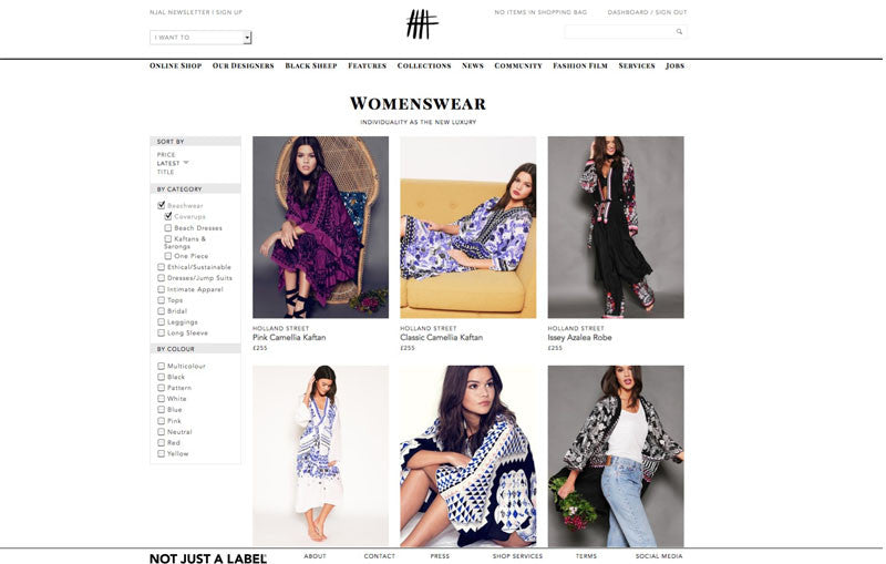 not just a label. Fashion shop Holland Street