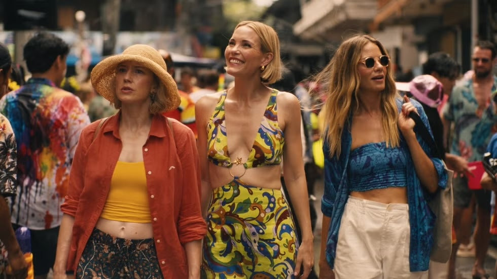 Holland Street Kaftan White Lotus Michelle Monaghan, leslie Bibb, Carrie Coon