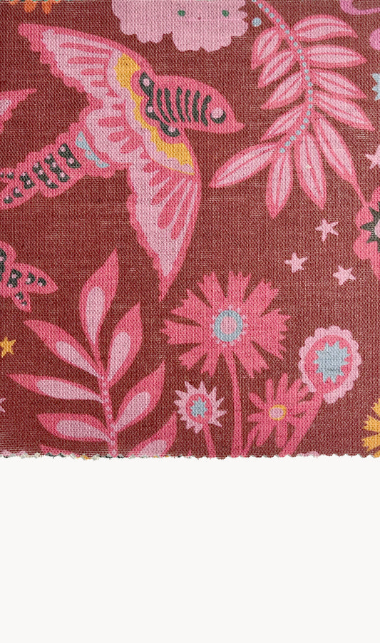 Park Life in Radish (Natural Linen)