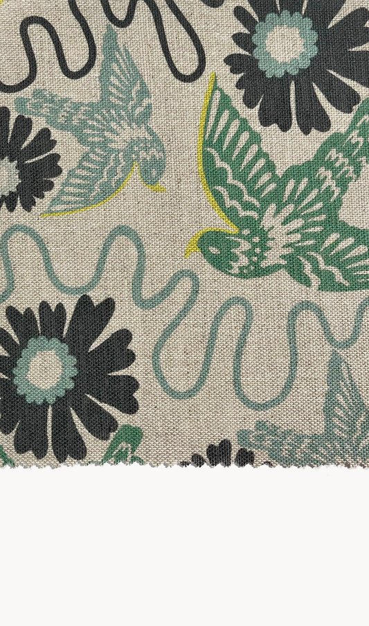 Flight in Shamrock (Natural Linen)