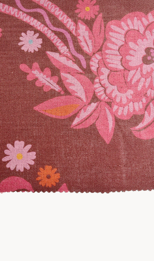 Ribbon in Radish (Natural Linen)