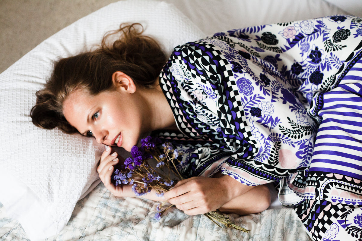 Classic Camellia Silk Kaftan