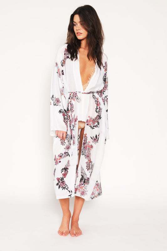 Casati bridal silk robe, kaftan Holland Street loungewear