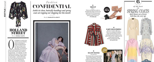 Magazine Page with Luxury products and press