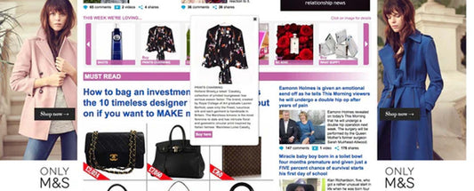 Daily Mail website screenshot with silk lingerie robe