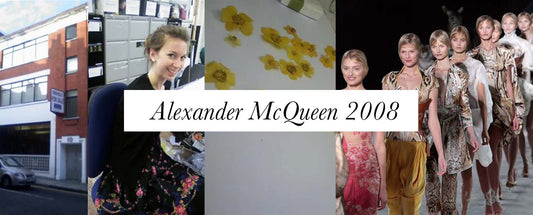 4 images of behind the scenes in a fashion studio