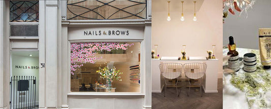 Nail Salon front door and treatment room, mayfair architecture