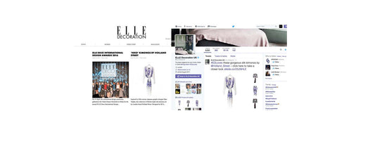 Elle Decoration Magazine Screenshot of Silk Kaftan and news