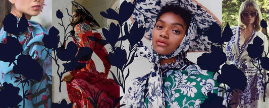 floral print montage with Erdem and Holland Street dresses