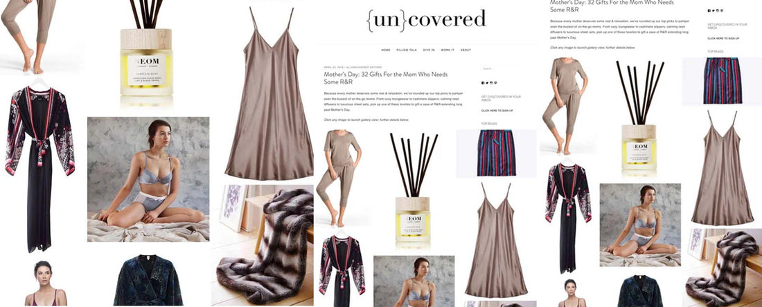 Moodboard of neutral tone products for wellbeing