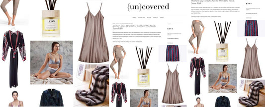 Moodboard of neutral tone products for wellbeing