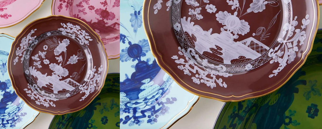 multicoloured painted plates