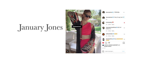 Actor of Love Actually January Jones in Silk robe