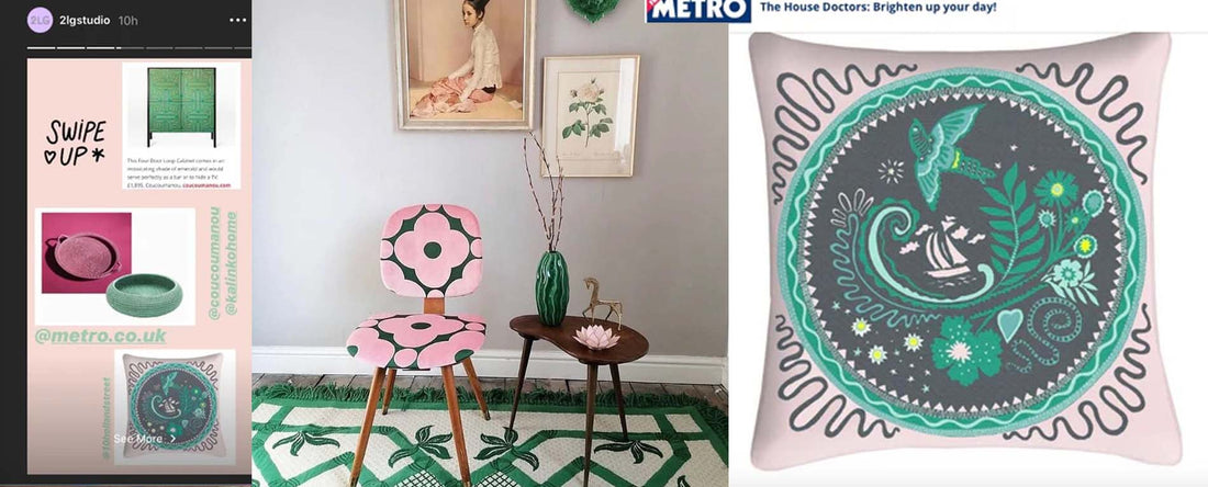 Metro Logo, Orla Kiely Patterned Chair