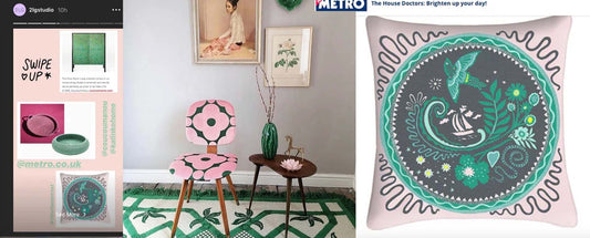 Metro Logo, Orla Kiely Patterned Chair