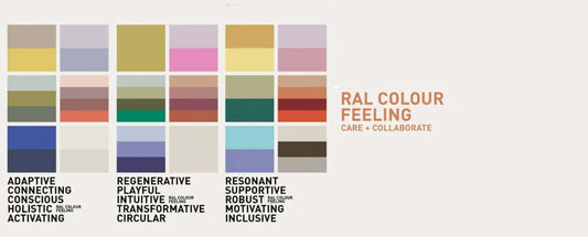 Textile design using RAL 2027 colours