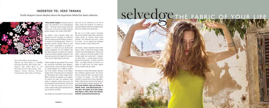 Selvedge Front Cover and Holland Street article