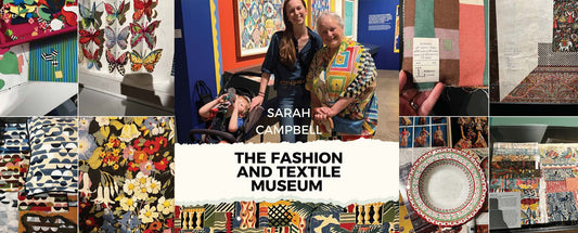 Sarah Campbell at the Collier Campbell Fashion and Textile Museum
