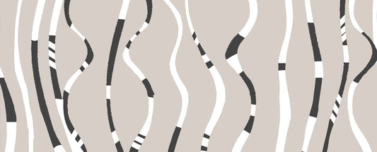 wiggle print, light brown, white and black