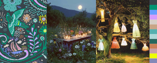 radiant and playful moodboard with light and sky