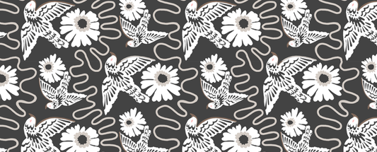 Holland Street silk kimono print in vintage-inspired botanical print