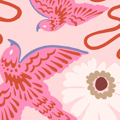 Flight in Slinky Pink