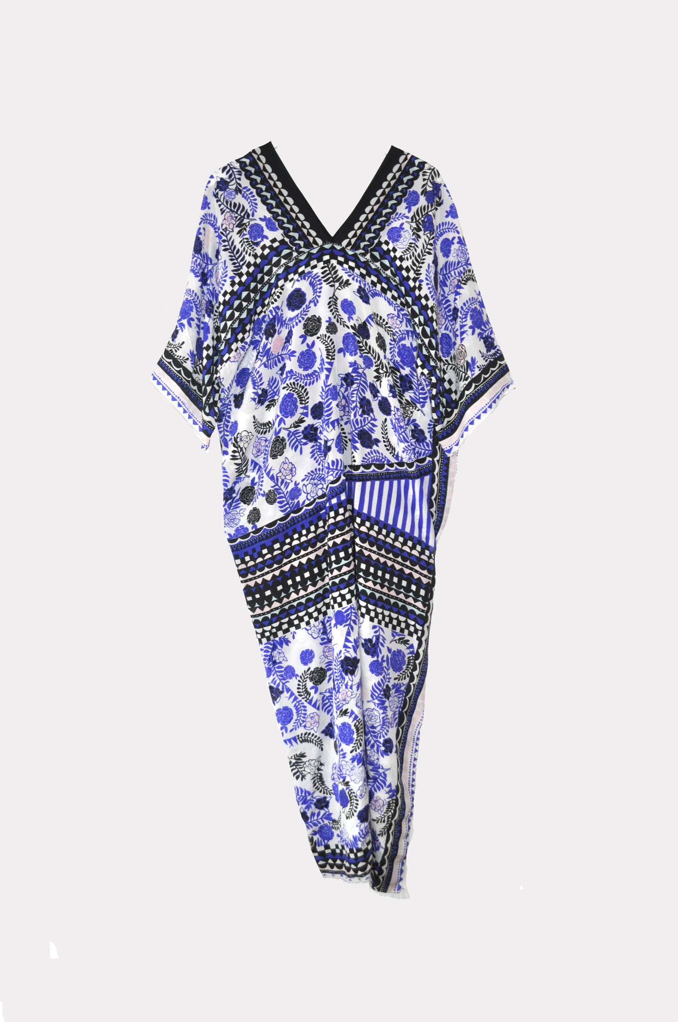 Royal Blue Camellia Kaftan Dress- Limited Edition