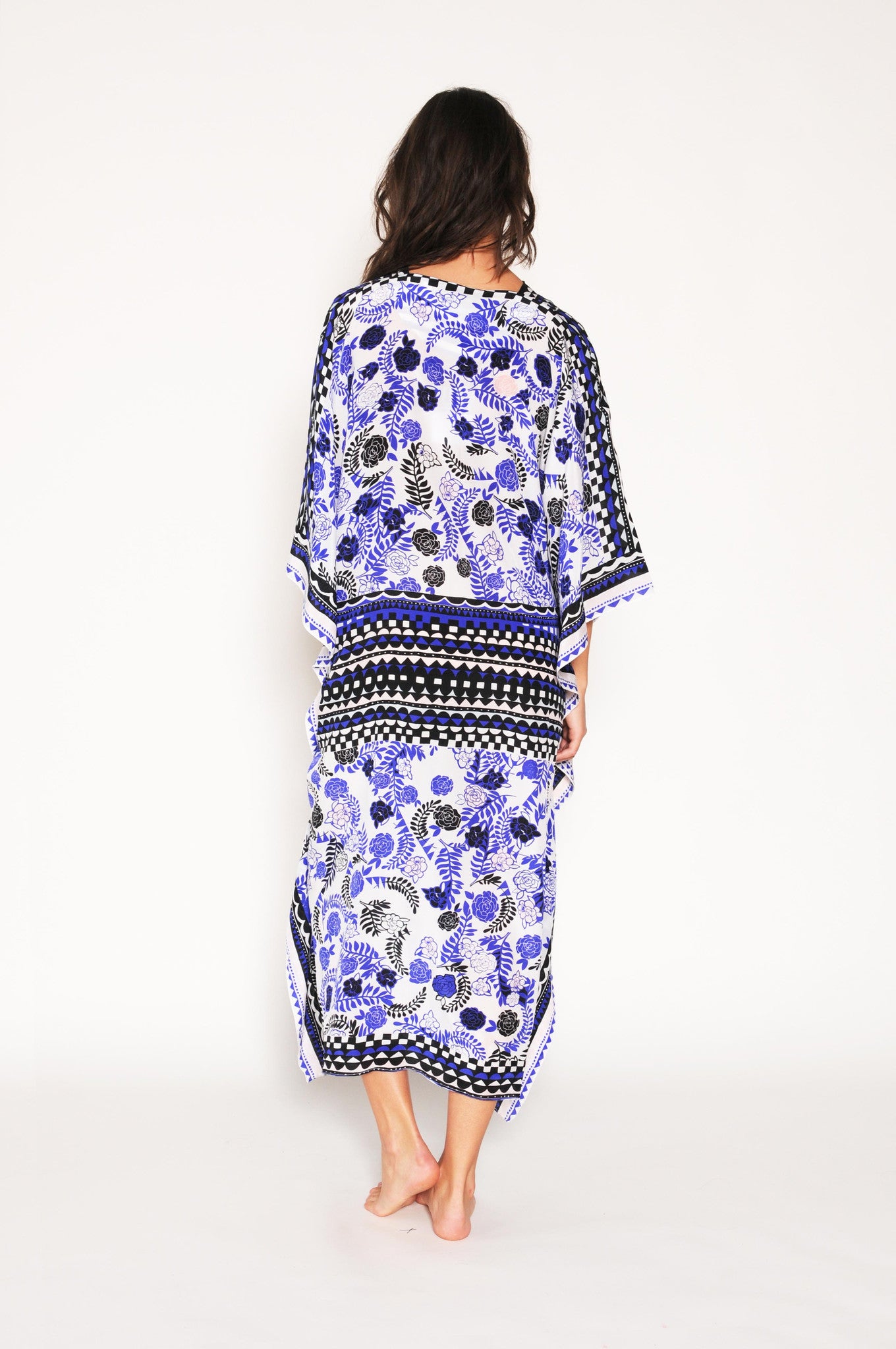 silk kaftan Classic camellia Holland Street beachwear