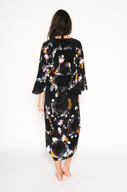 silk robe, cosima orange, holland street beachwear