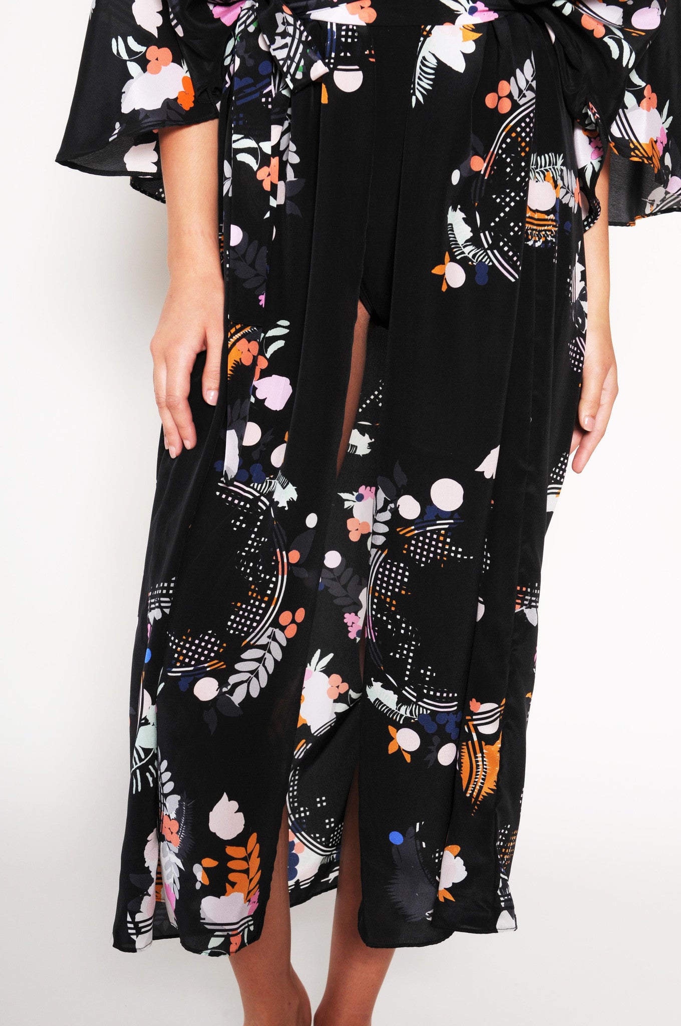 silk robe, cosima orange, holland street beachwear